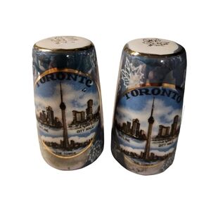 Vintage Toronto Tourist Ceramic Salt & Pepper Shakers Rare